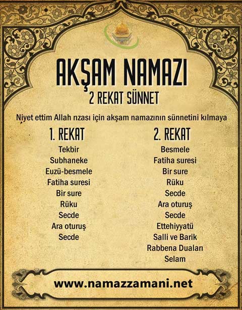 aksam namazi nasil kilinir aksam namazi kac rekattir aksam namazi kilinisi